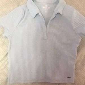 Light blue, fold collar, super soft